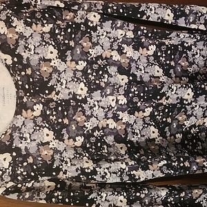 Croft Barrow Women Tops PL black, grey. 100% Cotton Long Sleeve Classic Tee